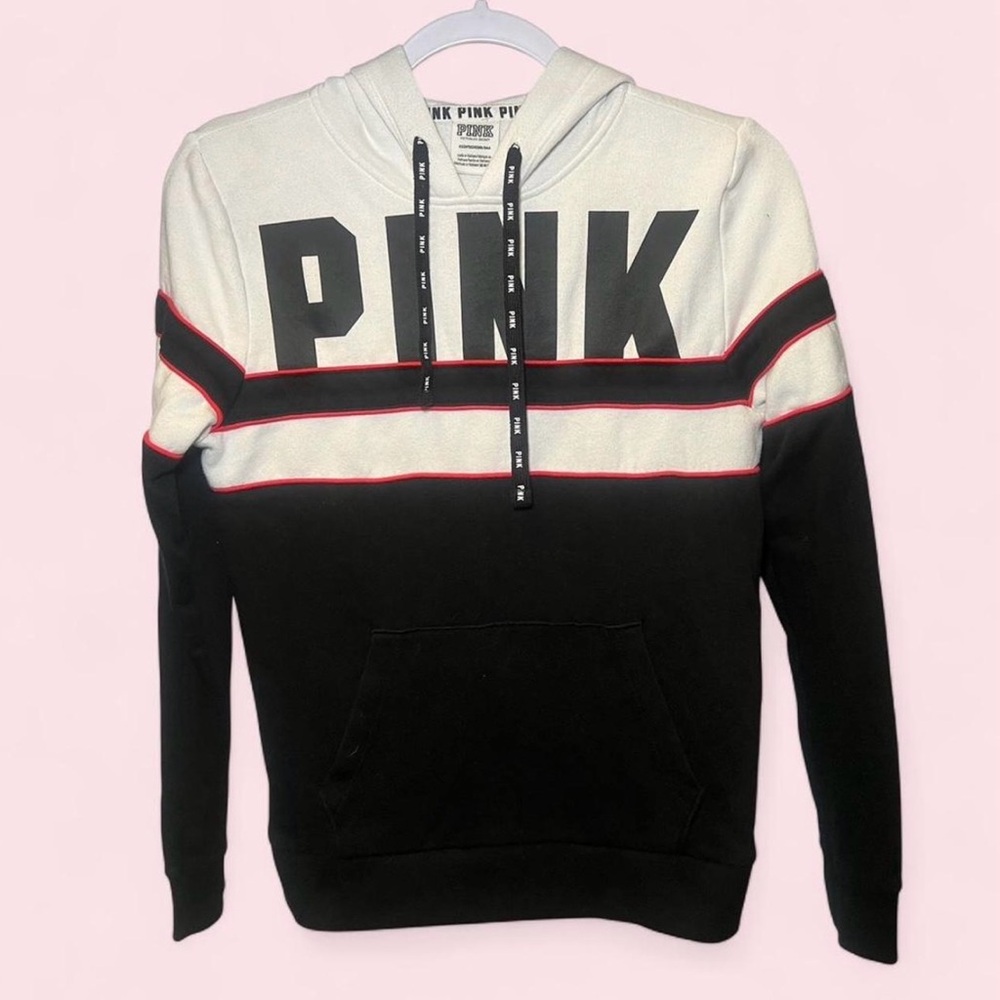 Victoria's Secret PINK black and white hoodie